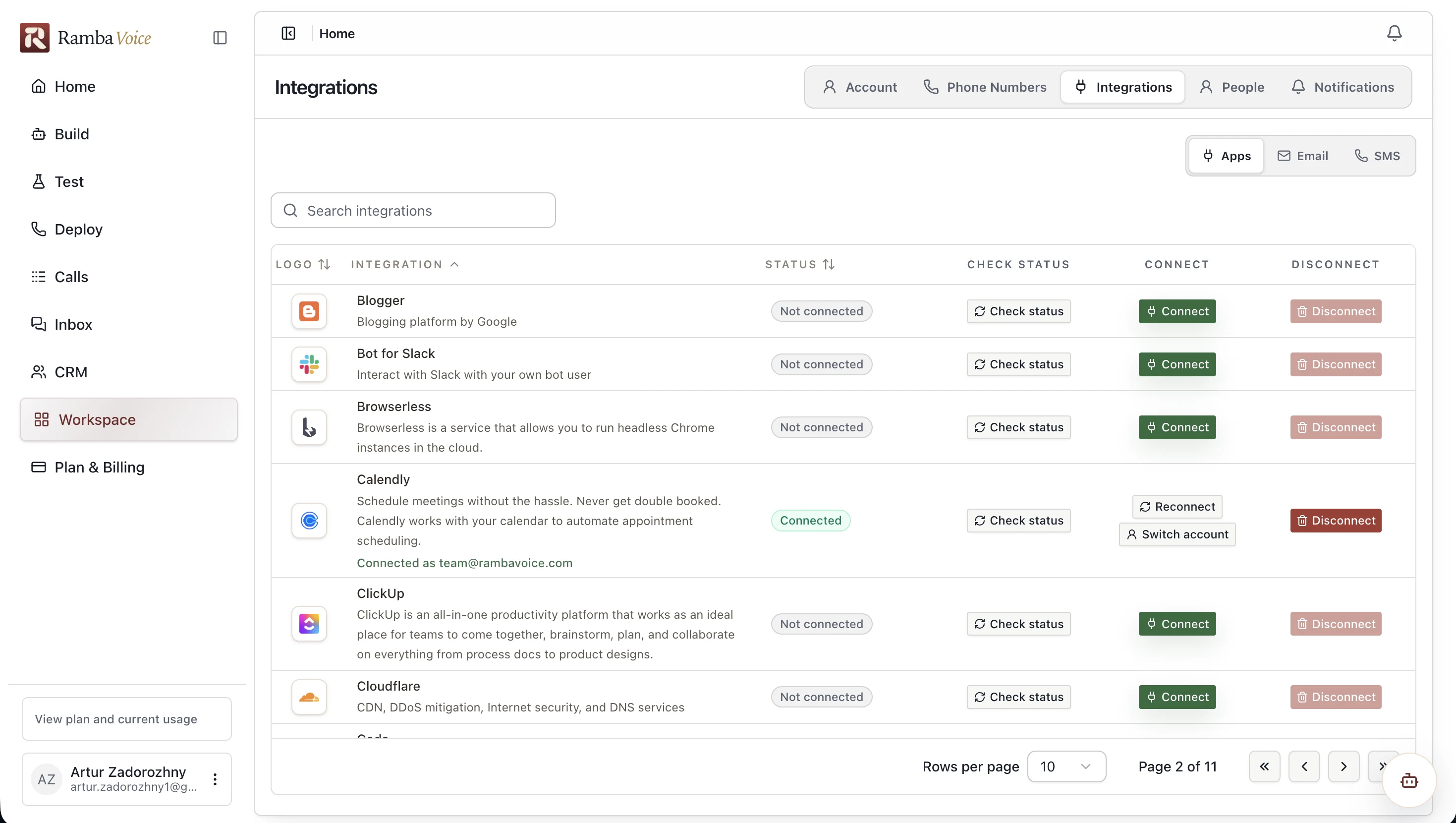 05 Integrations in Ramba Voice